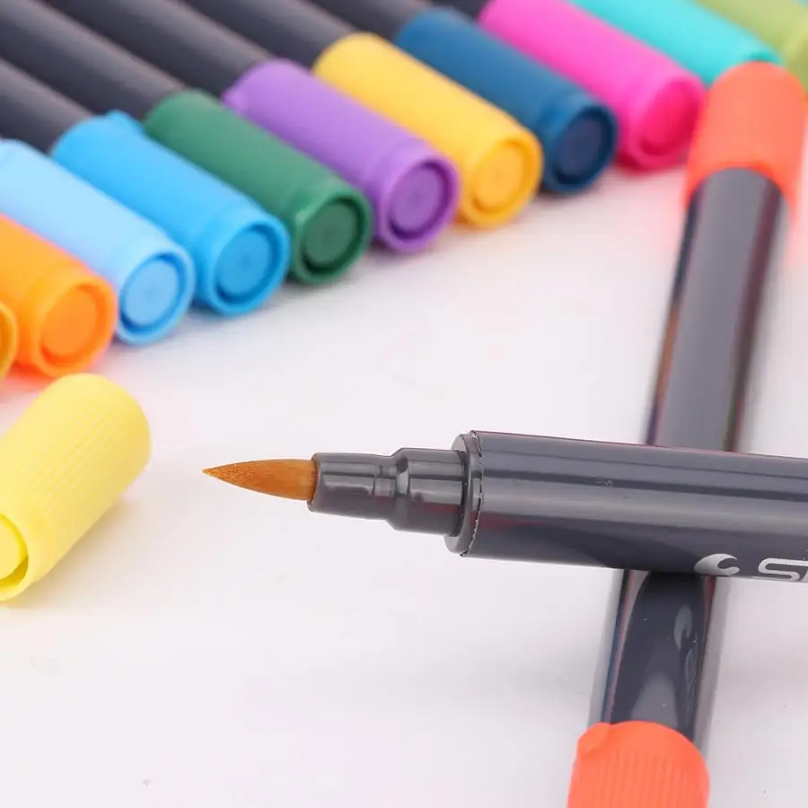 Двойной наконечник водорастворимый маркер авторучка эскиз манга живопись