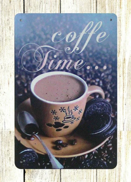 

coffee time kitchen bar decor tin metal sign reproductions wholesale Retro Wall Home Bar Pub Vintage Cafe Decor , 8x12 Inch