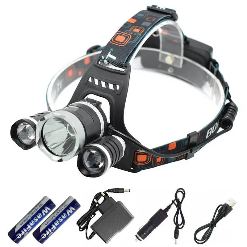 Налобный фонарь XM L T6 высокой мощности светодиодный водонепроницаемый 4 режима