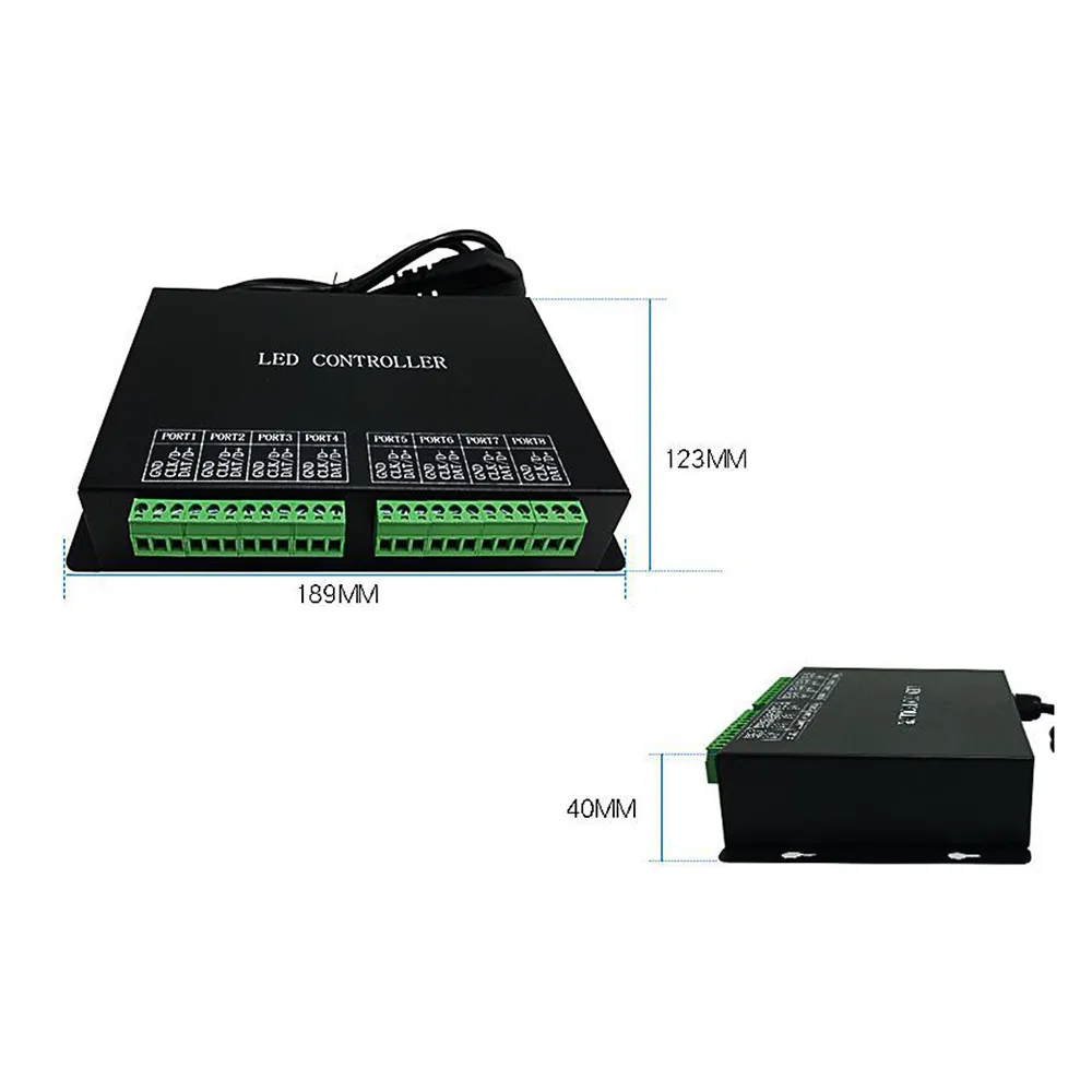 

СВЕТОДИОДНЫЙ полноцветный контроллер HnToolight H801RC, светодиодный ландшафтный светильник, онлайн-контроллер, восьмипортовый подконтроллер