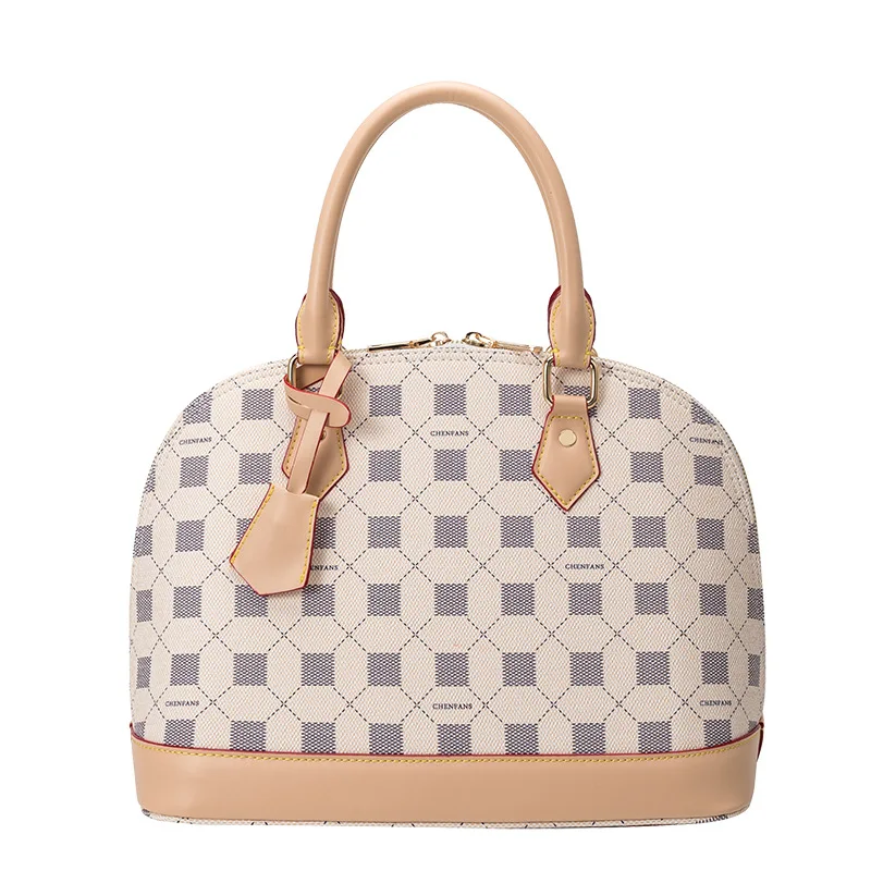 

Shell bag female diagonal cross 2021 summer new ladies handbag lattice shoulder bag simple female bag