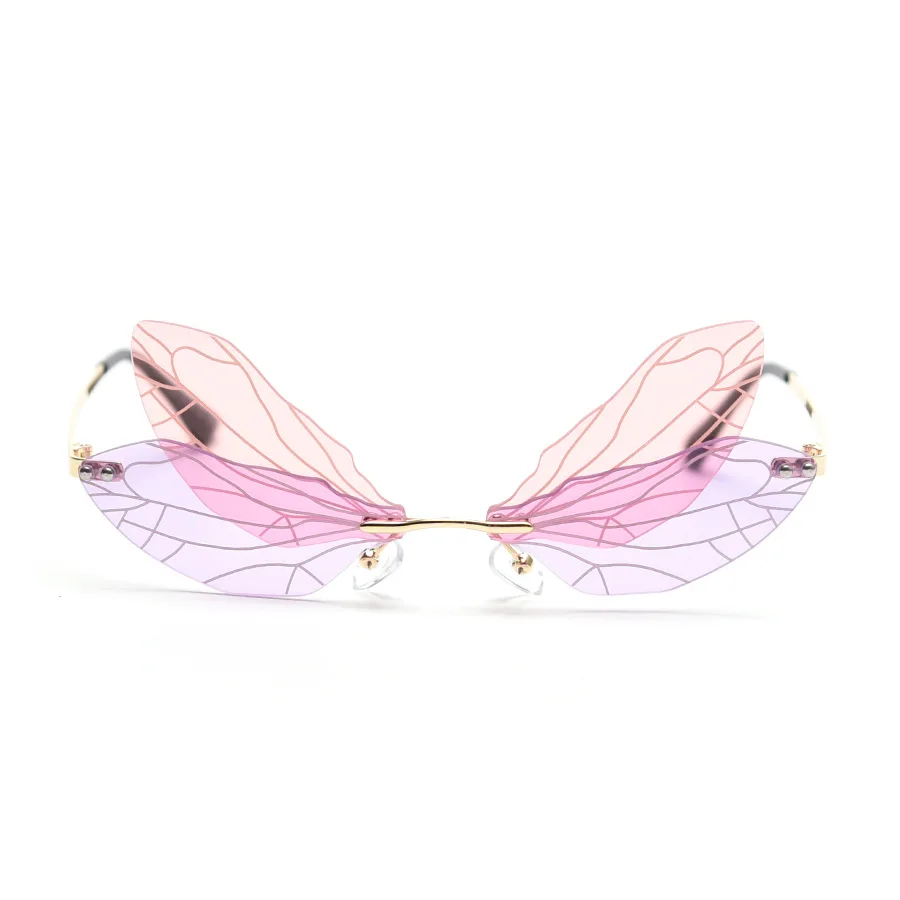

2022 Colorful Wings Dance Party Sunglasses Hip Hop Glasses Fashion Eyewear