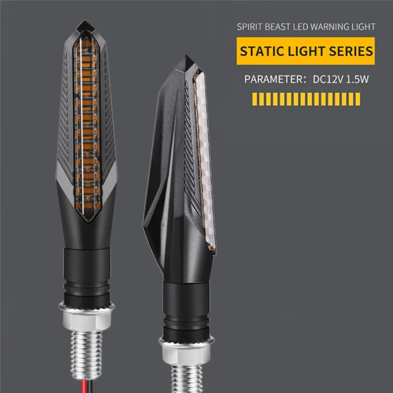 2 шт. 12 светодиодный сигнальный фонарь для мотоцикла сгибаемый мигающий