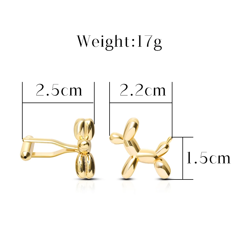 Fashionable Silver High-end material balloon dog cufflinks wholesale cufflinks cuff nails French shirt