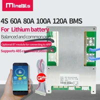 4s bms lithium battery smart support bluetooth 60a 80a 100a 120a balance charging and discharging over current protection pcm