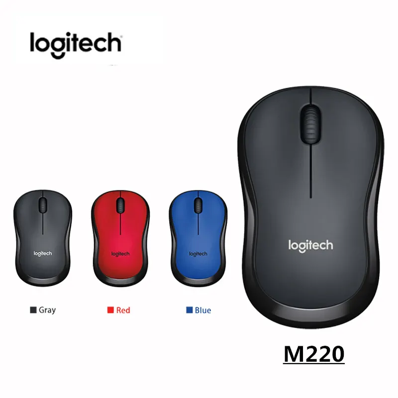 100% оригинальная беспроводная мышь Logitech M220 с 2 4 ГГц бесшумная оптическая