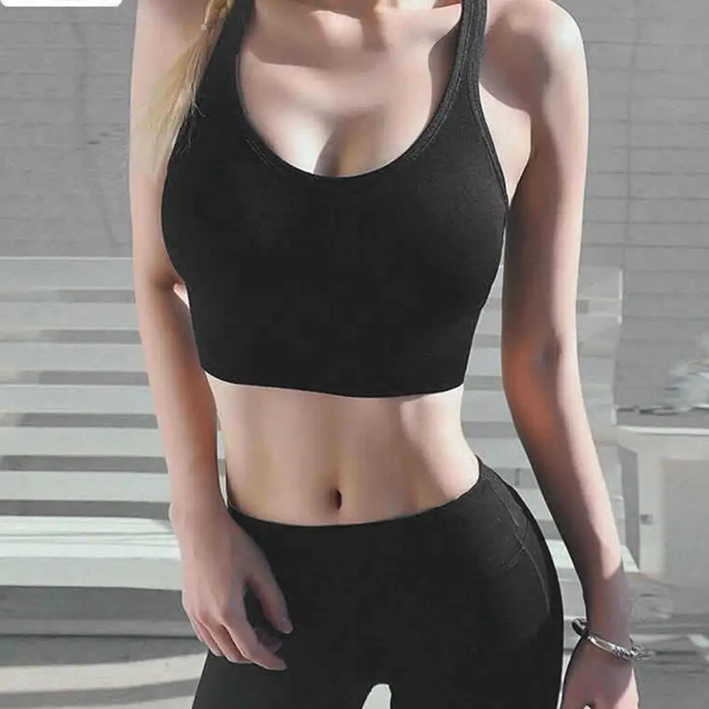 

Женские спортивные бюстгальтеры, модный крестообразный бандажный бразильский однотонный мягкий удобный спортивный бюстгальтер, жилет для...