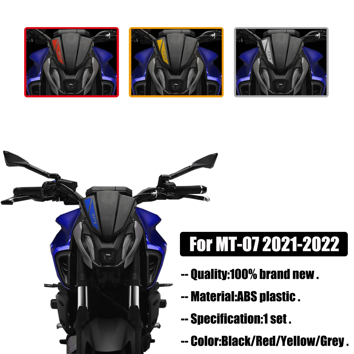 Ветровое стекло MTKRACING для YAMAHA MT07 mt 07 2021 аксессуары мотоциклов ветровое Ven Screen 2022 |