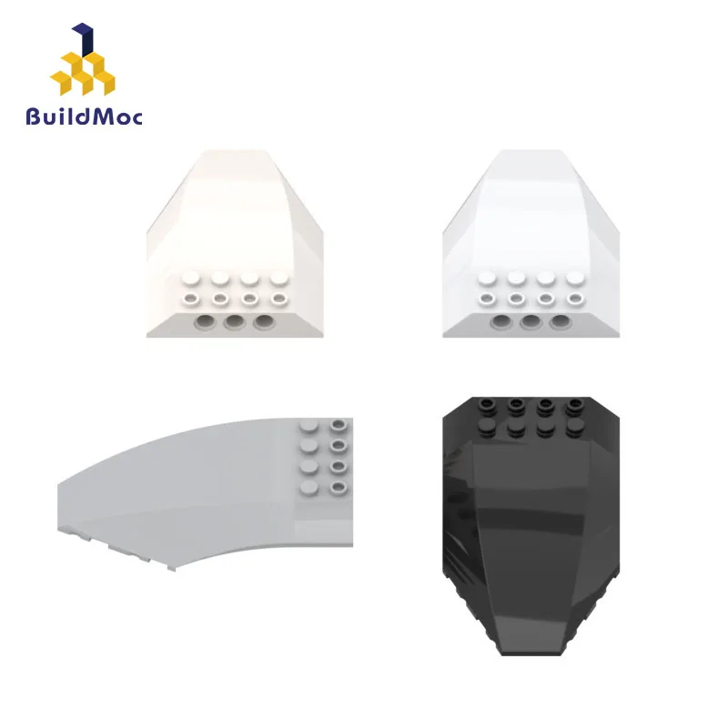 

BuildMOC Compatible Assembles Particles 45705 6x10x5 curved case For Building Blocks Parts DIY