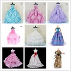 Элегантное свадебное искусственное Цветочное платье для куклы ручной работы одежда Многослойные аксессуары для кукол