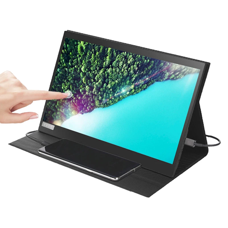 

13.3 Inch FHD IPS Touch Screen Portable Monitor 13 inch Lcd Computer Display with HDMI/USB Type-C for Laptop PC Phone Switch PS4