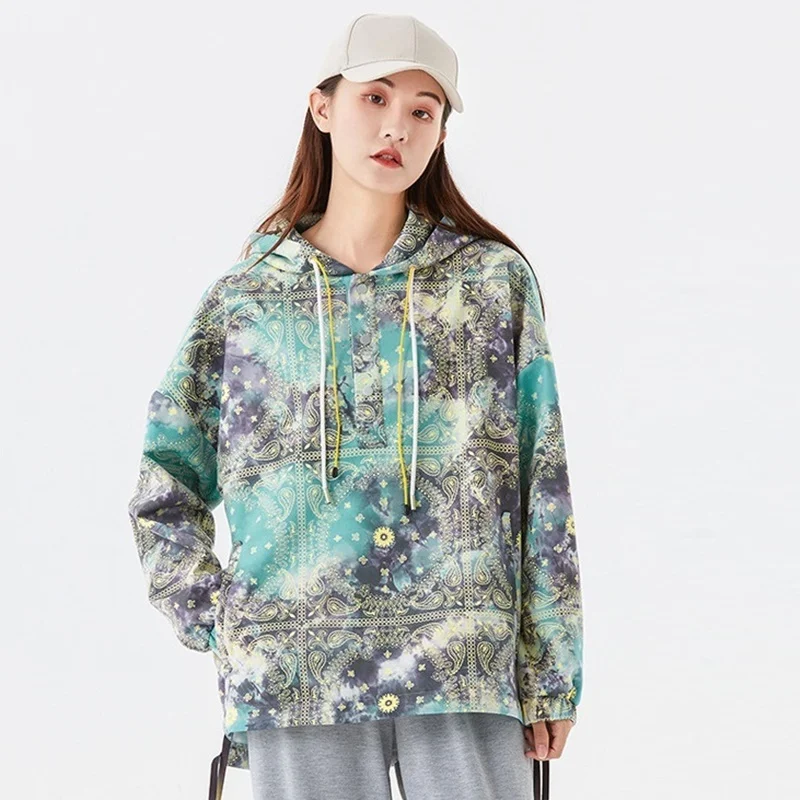 

Tie-Dye Women'S Hoodies 2021 Autumn Female Hooded Casual Sweatshirt Tops Harajuku Oversized Couple Hoodies For Teen Girls AA5849