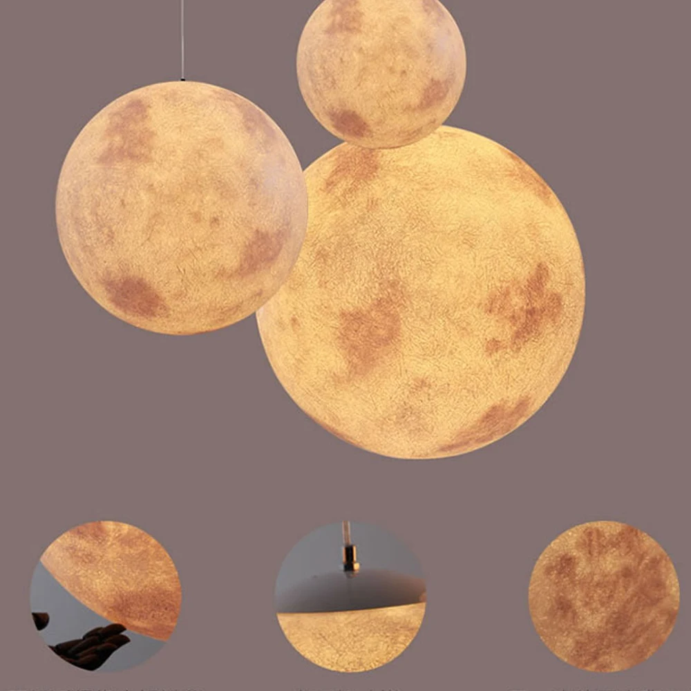 Подвесная лампа 3D Moon креативная планета подвесной светильник Рождественский