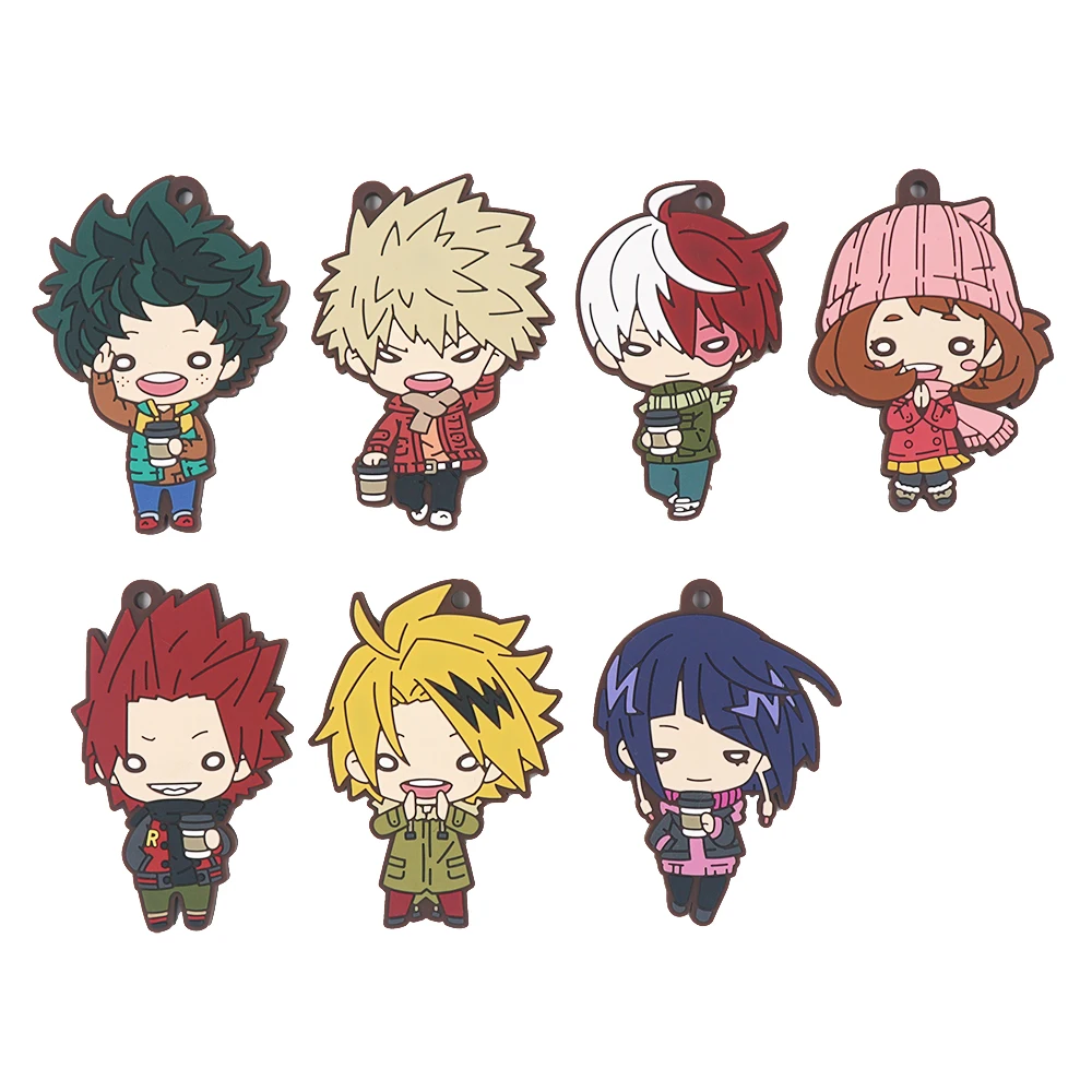 Резиновый брелок для ключей моя геройская Академия аниме MHA Boku no Hero Midoriya Deku Denki OCHACO