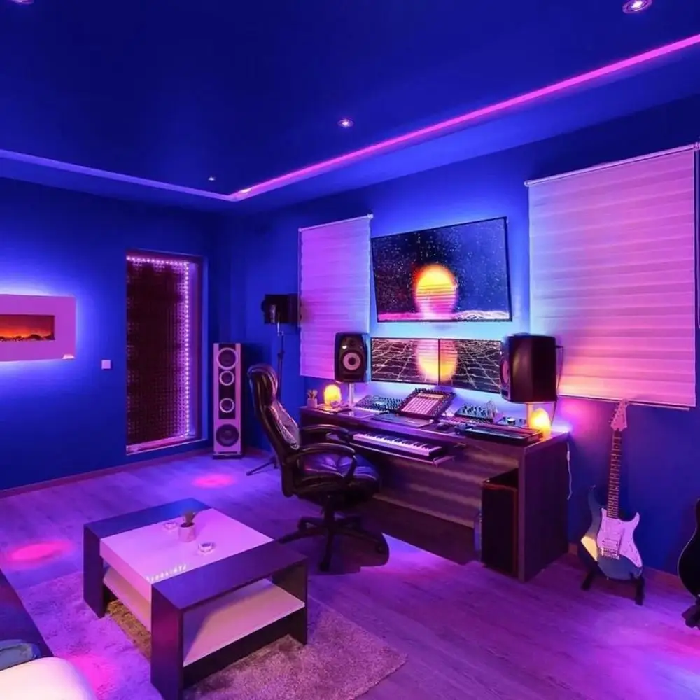 Светодиодная лента RGB 2835 с USB-кабелем и 3 кнопками управления 5 в постоянного тока