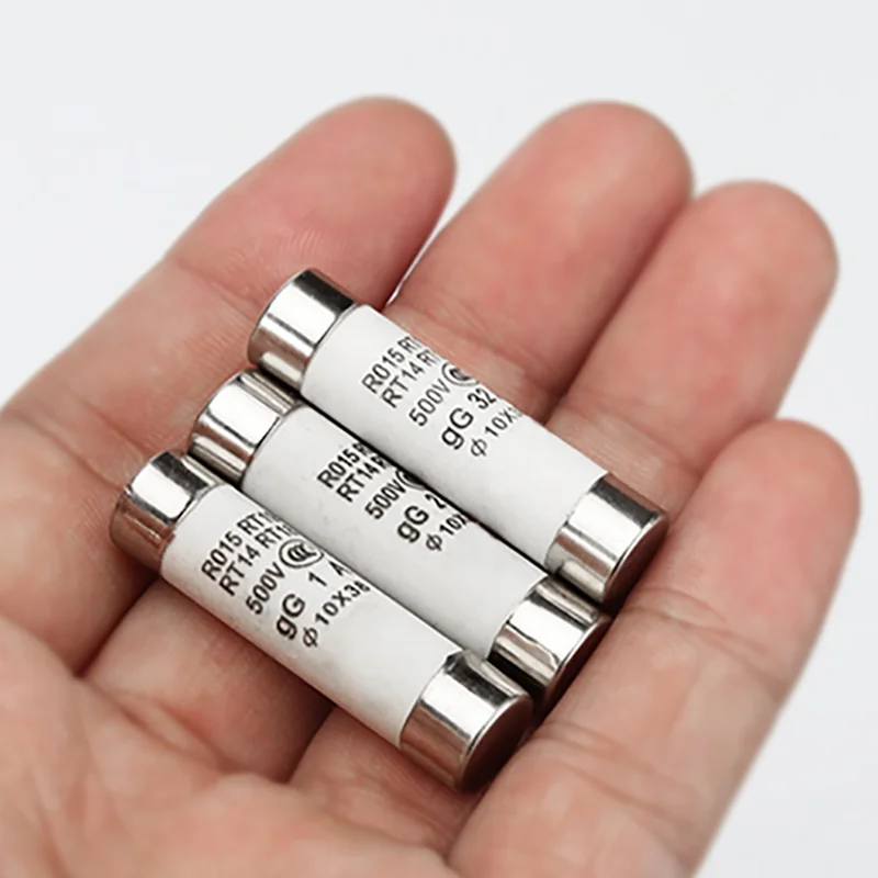 

10 шт., керамический предохранитель RO15 380 В 500 В 1A 2A 3A 4A 5A 6A 8A 10A 15A 16A 20A 25A 32A 30A