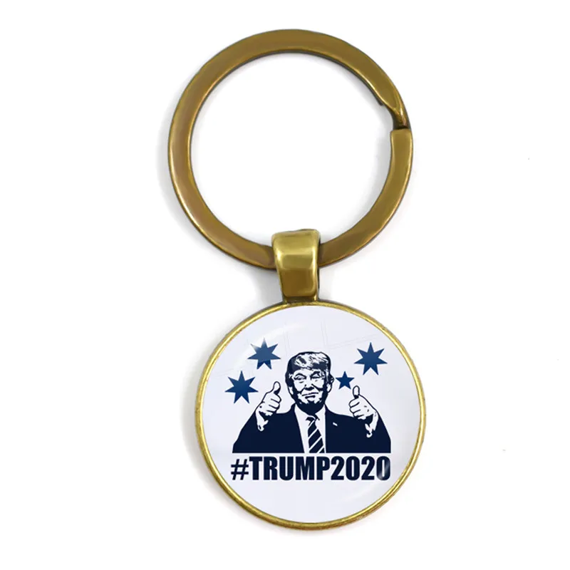 Коллекция Keep America Great 2020 США Трамп стеклянный брелок с кабошоном античный