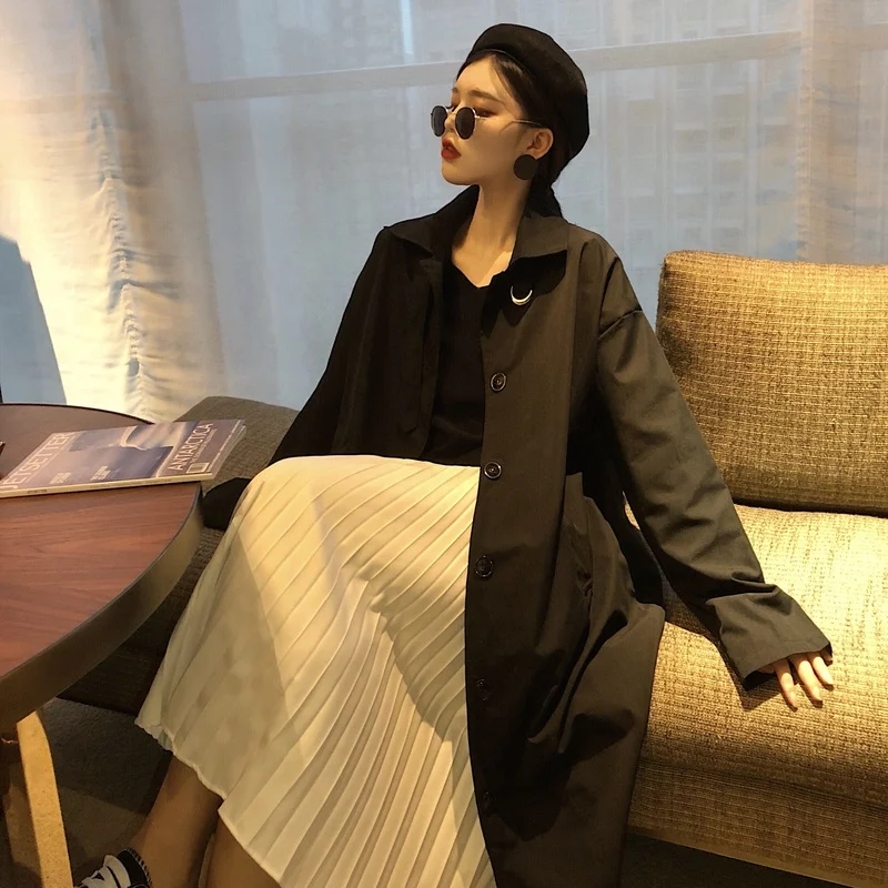 Женское длинное пальто в гонконгском стиле Тренч ретро весна 2019 | Мать и ребенок