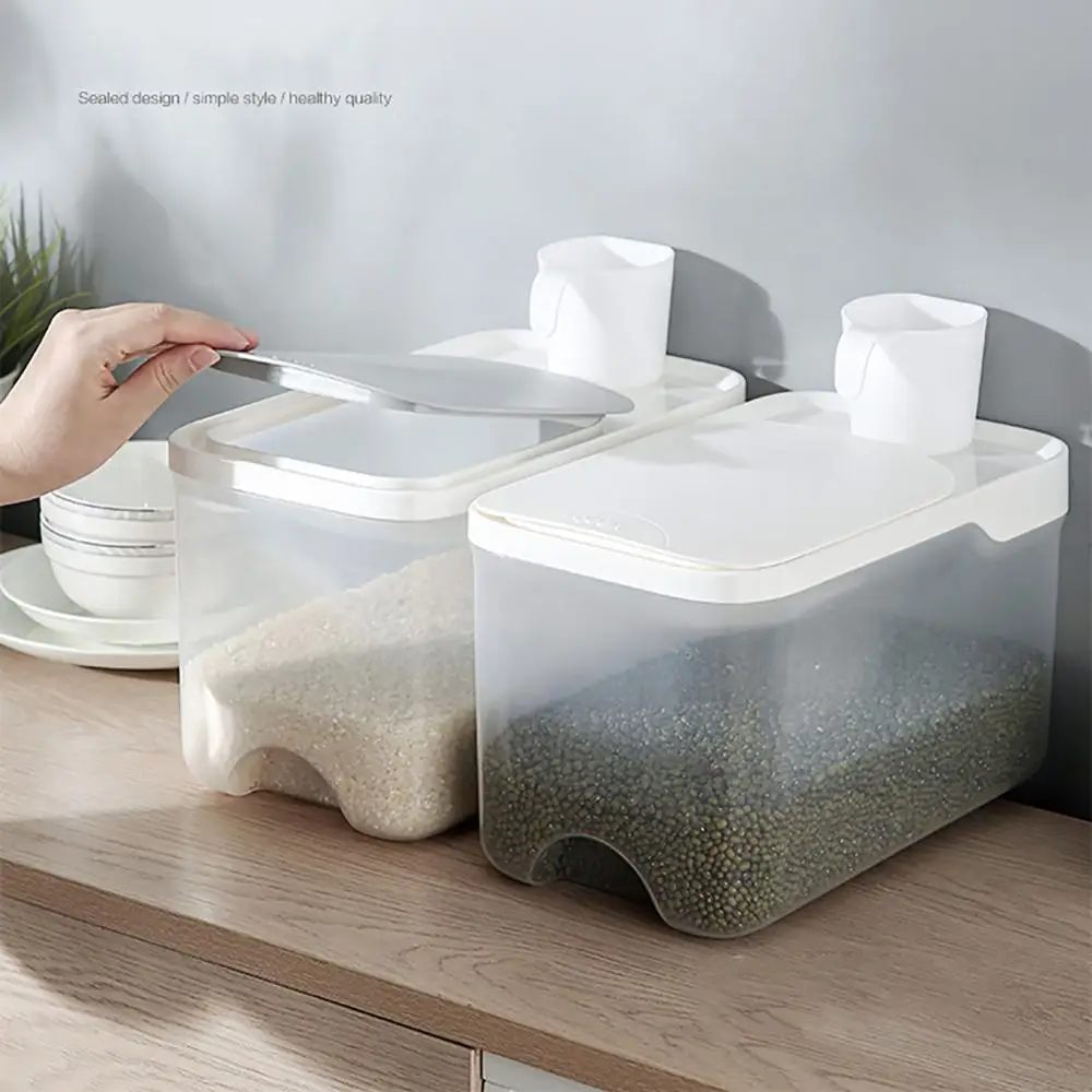 Кухонное ведро для риса 5 кг бытовой влагостойкий герметичный цилиндр с шкивом