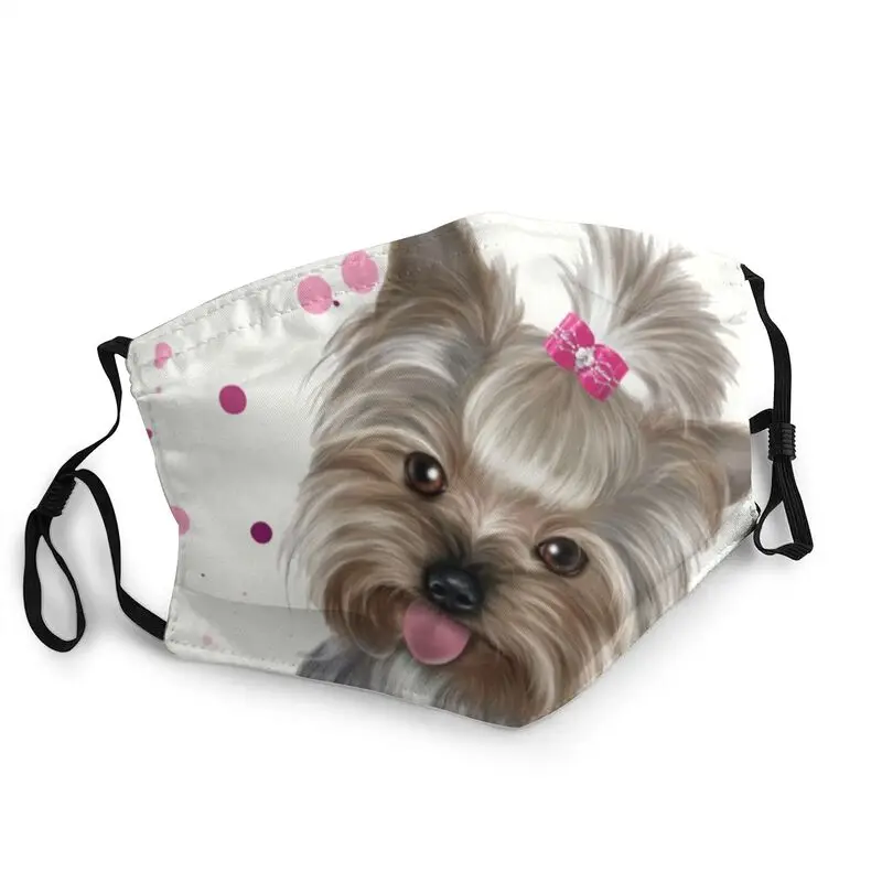 

Washable Yorkshire Terrier Dog Face Mask Animal Puppy Yorkie Mask Men Women Dustproof Protection Cover Respirator Mouth Muffle