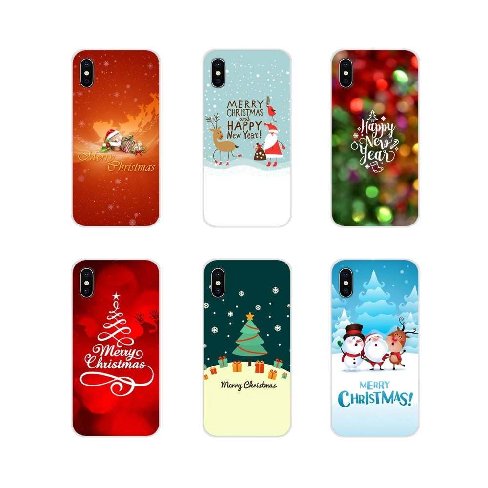 merry christmas gift happy new year Silicone Phone Cases For Samsung A10 A30 A40 A50 A60 A70 Galaxy S2 Note 2 3 Grand Core Prime | Мобильные