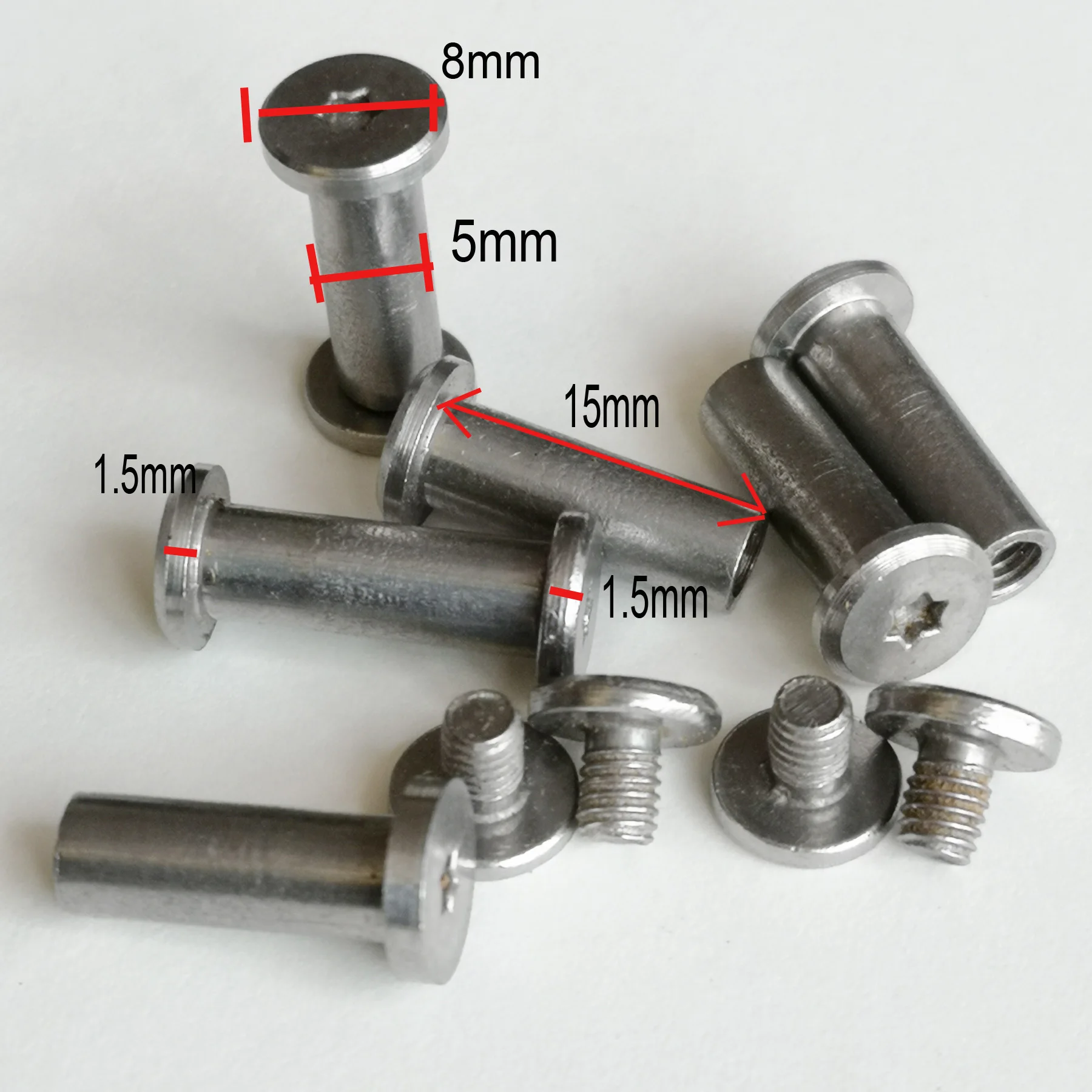 40 шт. DIY винт для ручки ножа с плоской головкой внутренний шестигранный EDC 5x15 мм