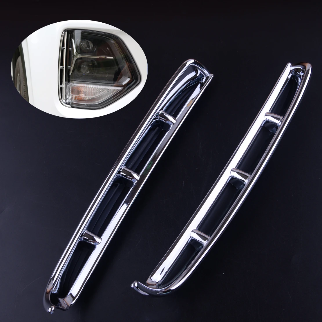 Beler 2 шт. декоративная прокладка для бровей хромированная накладка на