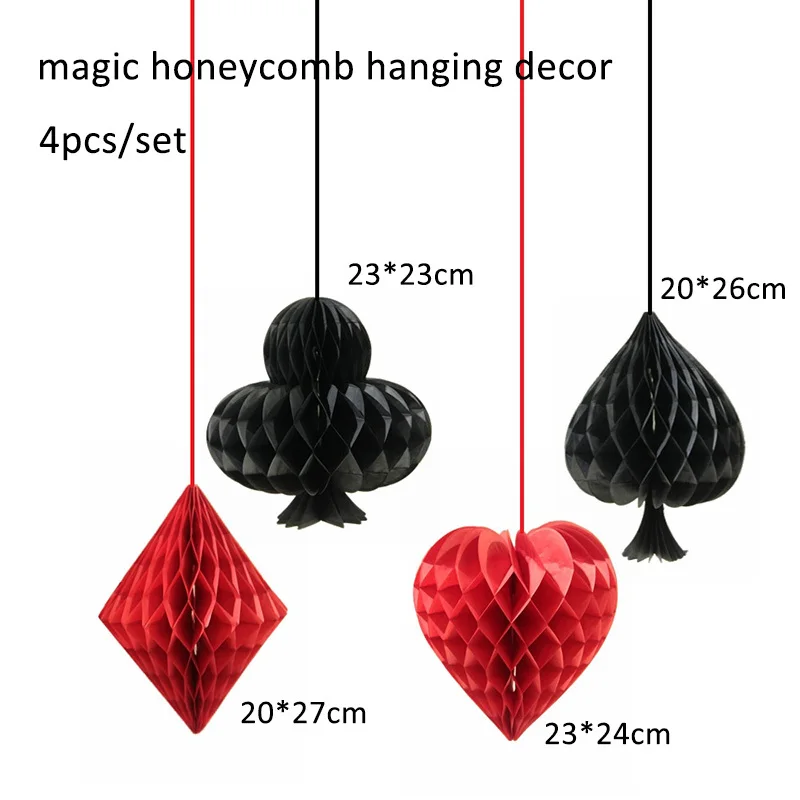 honeycomb decor-4pc Волшебные украшения на день рождения Детские фотостудии реквизит с днем рождения я один высокий стул баннер покер вечерние казино тематическое мероприятие - Цвет: honeycomb decor-4pc
