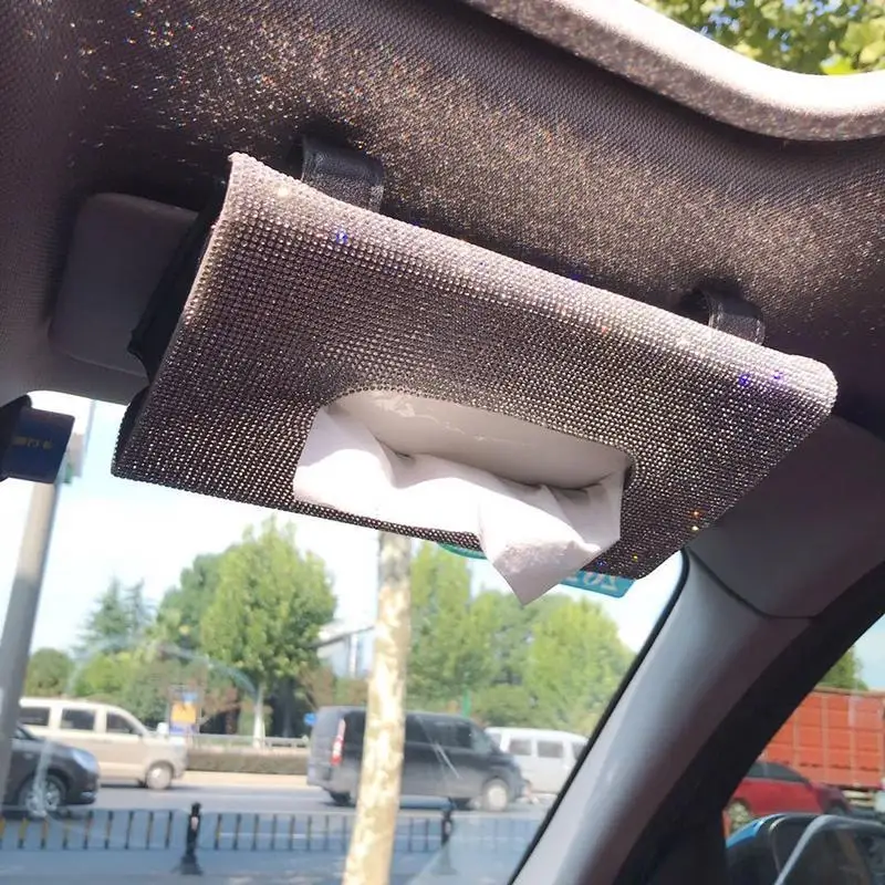 

Tissue Boxes & Napkins Car Holder Anti-blocking Sights Sun Visor Box Napkin Dispenser For Auto Vehicle JY