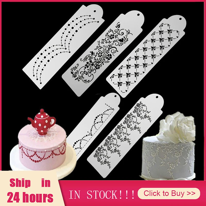 VOGVIGO полый цветок снежинка спрей форма для торта винтажный узор поверхность