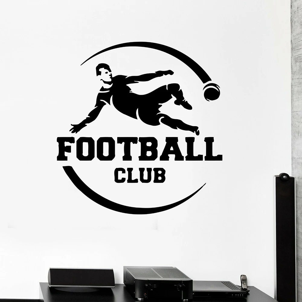 Виниловые наклейки на стену с изображением игрока футбольного клуба|Наклейки