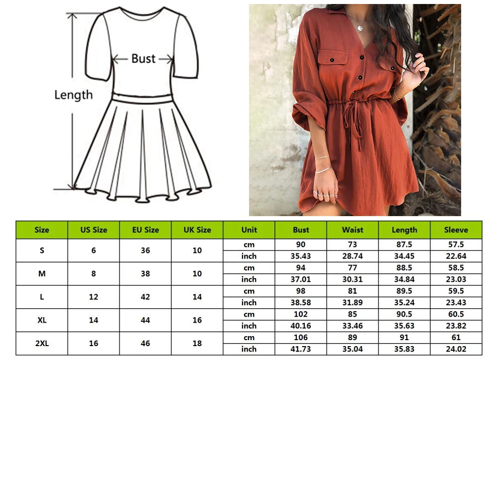 

2020 Vintage Women Mini Shirt Dress Casual Lantern Sleeve Short dress Turndown Lace up Cotton linen Dresses Vestidos