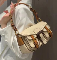 designer double pocket women shoulder bag fashion baguette shape womens bag casual solid crossbody bags for women handbags 2021