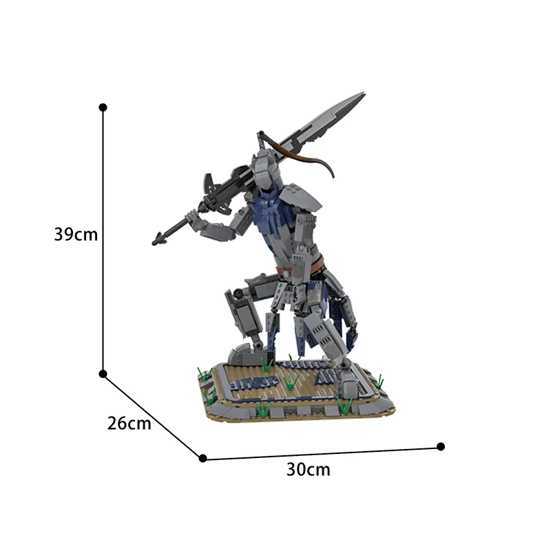 

MOC-23633 Abysswalker Warrior Swordsman Soldier Robot Dark Knight Model Building Blocks DIY Creativity Education Kids Toys Gift