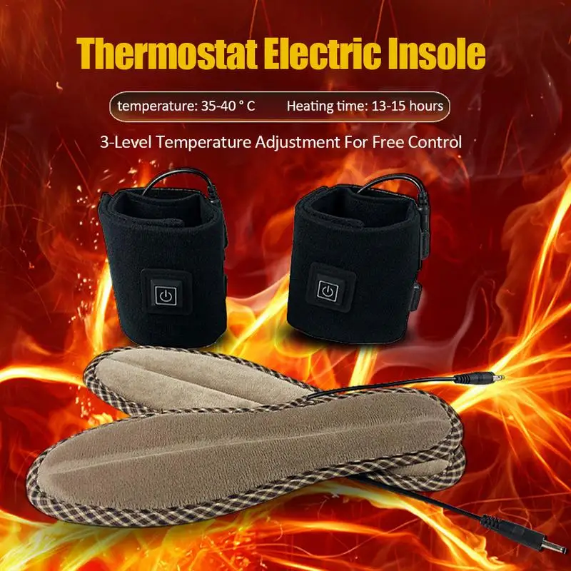 Электрические нагревательные стельки трехуровневый термостат литиевая стелька