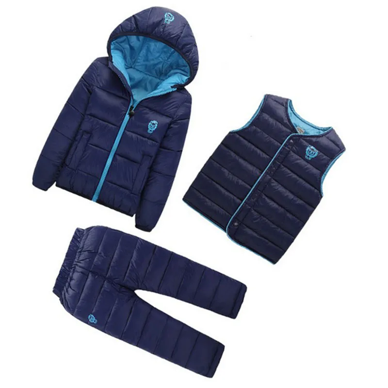 3 Шт./1 Лот 2016 Зима Новорожденных Девочек Мальчиков модная Одежда Наборы Дети