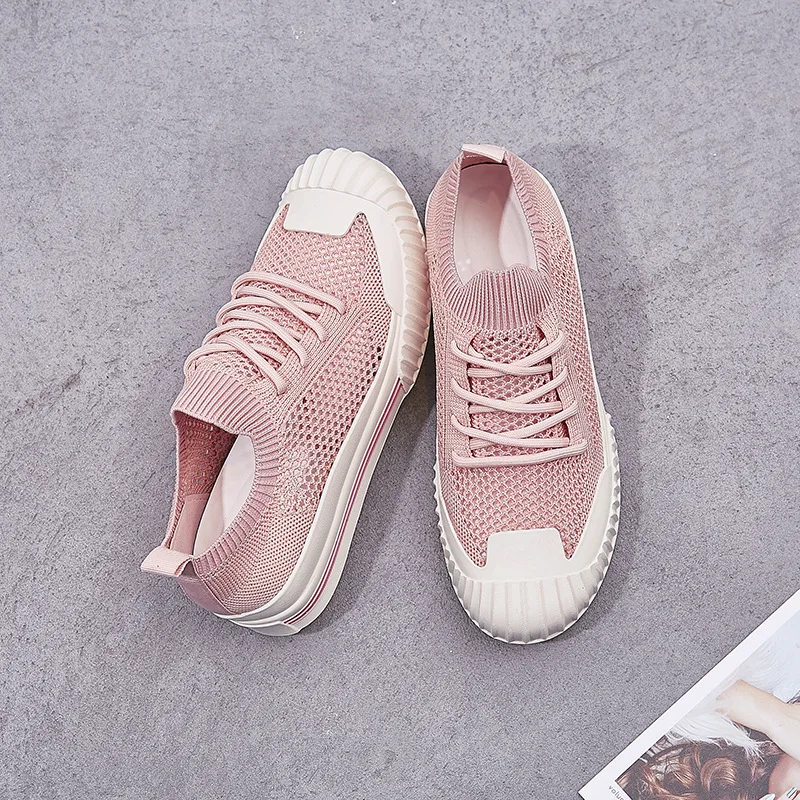 2019 Повседневная дышащая женская обувь из сетчатого материала Летние лоферы на