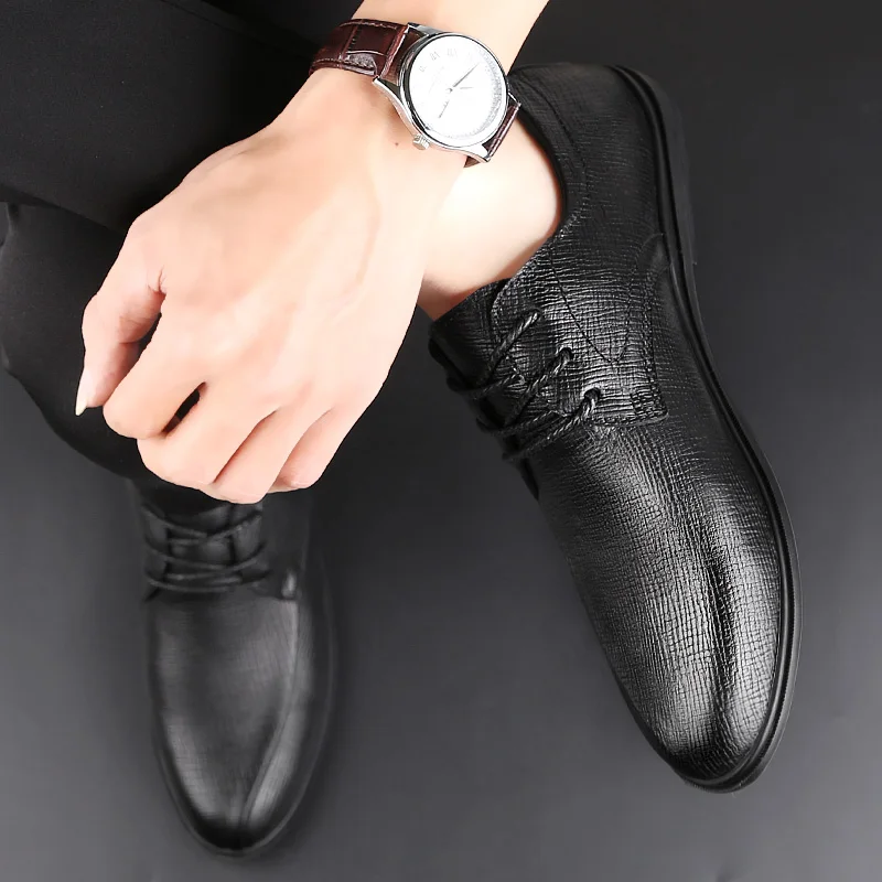 

Zapatos Casuales Para Hombre Fashion Men Casual Shoes Leather For Sneakers Sapatos Sport 2020 Black