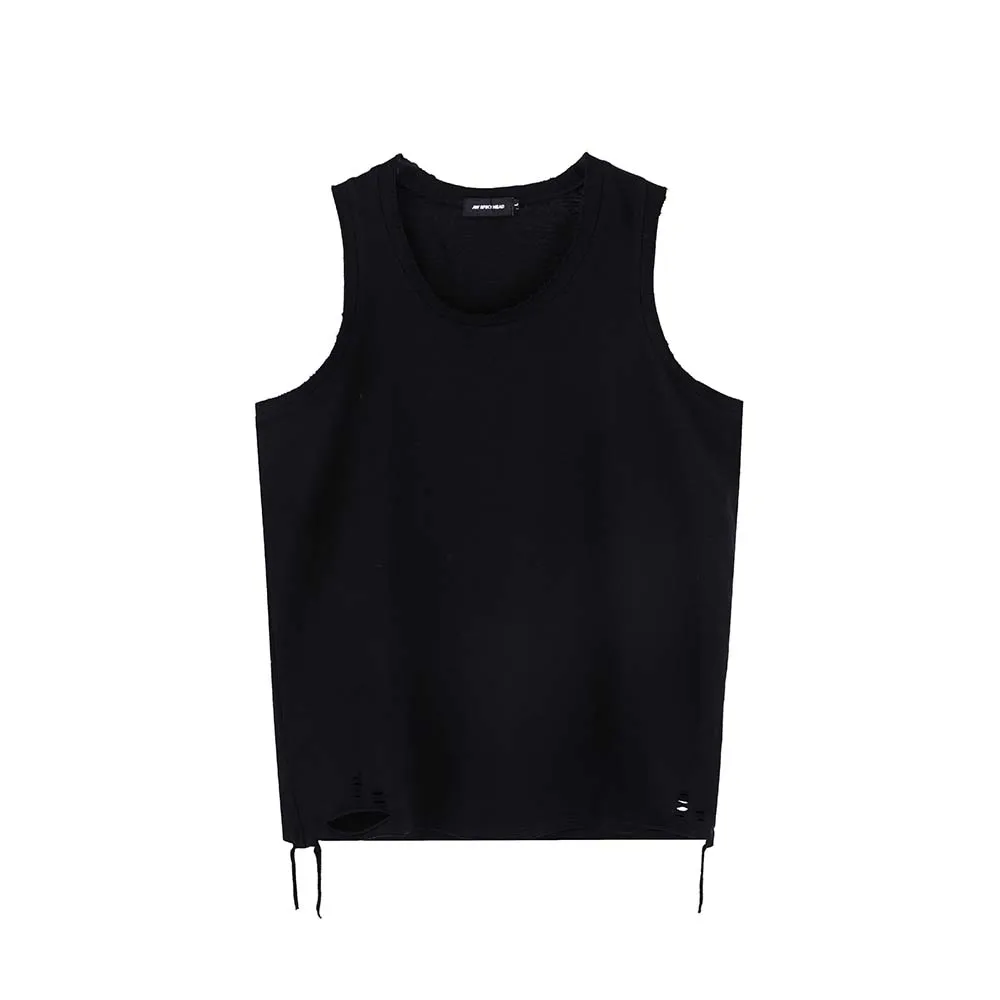 

UNCLEDONJM Distressed tank tops men Solid Cotton men vests Hip Hop Harajuku Summer Cotton Tops Tees men clothing vest AW037