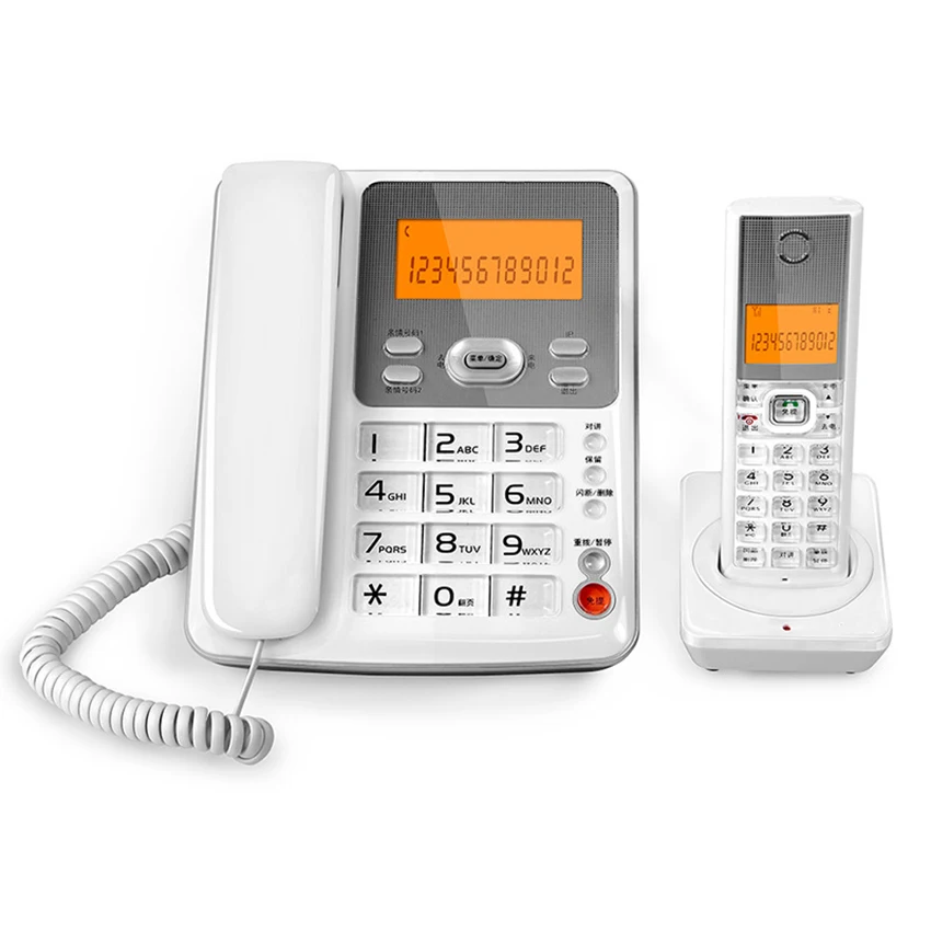 expandable cordedcordless phone system with answering system caller id base station cordless 1 handset landline telephone free global shipping