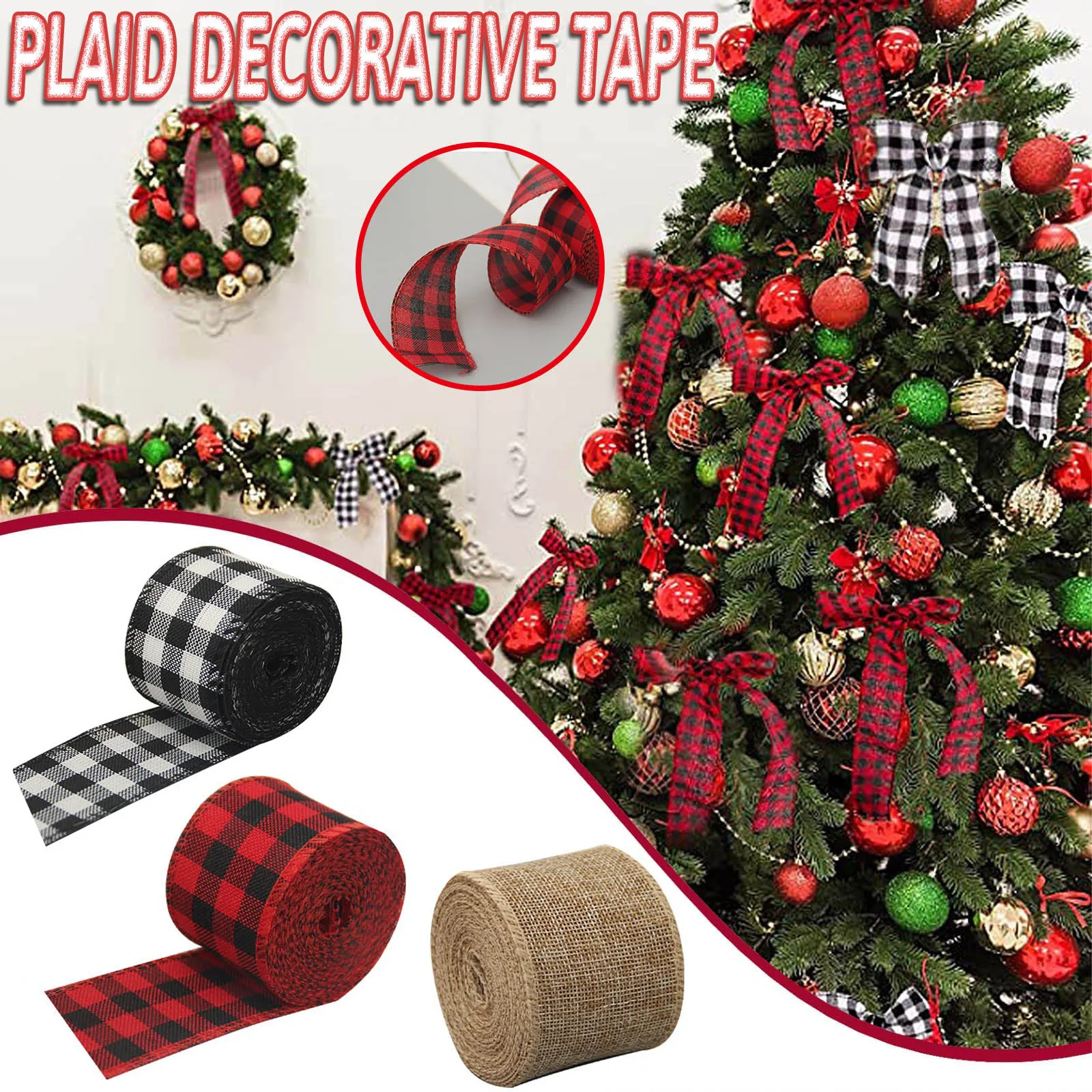 

Diy подвеска на рождественскую елку, украшение для дома, лента для упаковки подарков на Рождество, свадьбу, помолвку, Рождество, Хэллоуин, под...