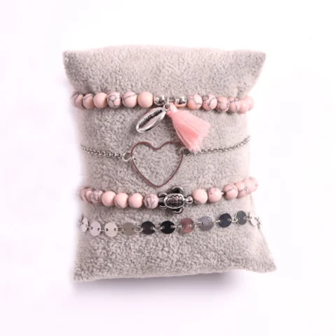 4 шт./компл. богемные женские браслеты серебряное пустое сердце Милая черепаха в