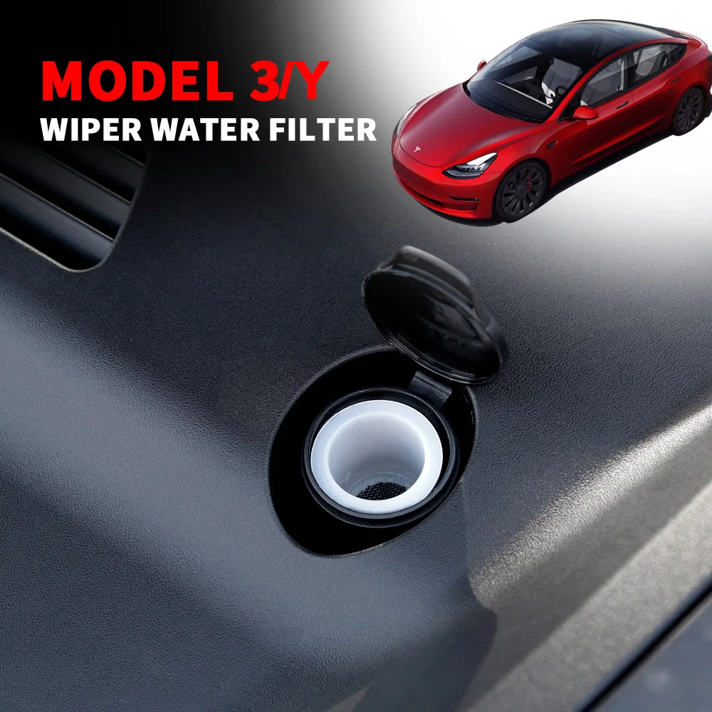

For Tesla Model 3 2017-2021 Model Y ABS Car Wiper Water Inlet Filter Anti-Clogging Auto Parts Exterior Modification Accessories
