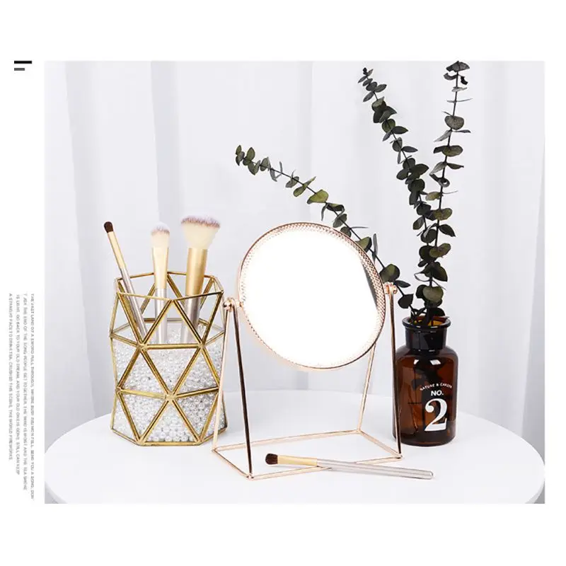 Нордические ins золото столешница дамское зеркальце вращение одностороннее