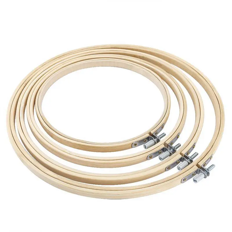 4 шт. круглые пяльцы для вышивания набор бамбуковый круг крестиком кольцо кольца