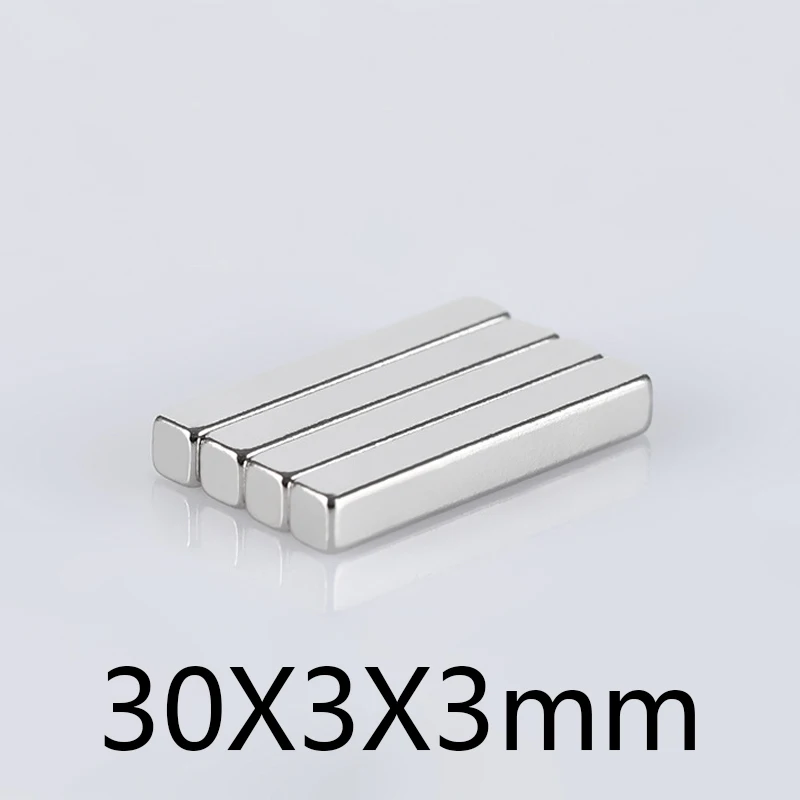 10-50 шт. 30x3x3 мм блок ремесел магниты Неодимовый магнитный 30 * 3 кубоид сильный