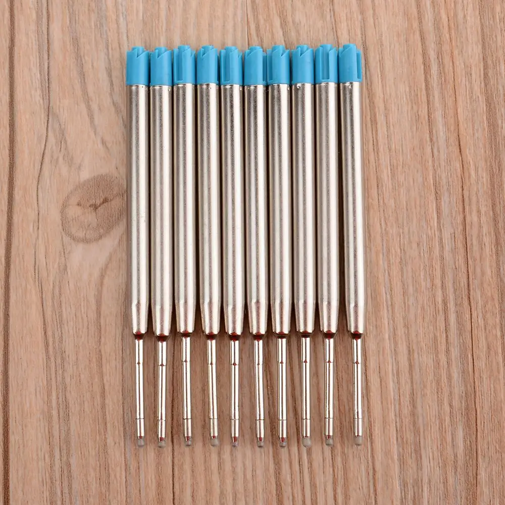 

10 pcs/lot Meta Pen Refill School Office Blue Ballpoint Pen Refill Smooth Fine 0.5mm Medium For Elegant Stationery Gift Supplies