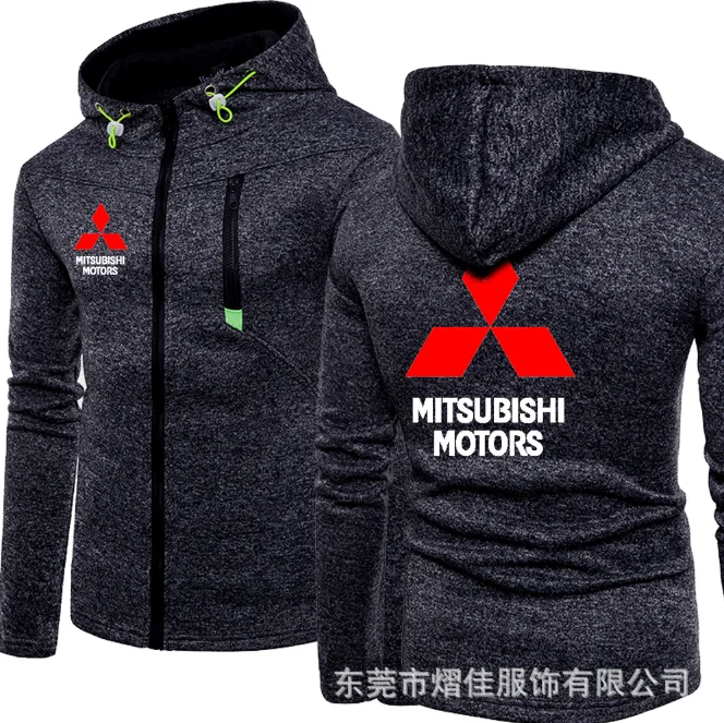 

2020 Fashion Men Winter Autumn Mens Motorcycle Mitsubishi Hoodies Cotton Casual Zip Male Hooded Coats