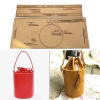 leather craft personality modern fashion bucket bag shoulder bag messenger bag sewing pattern diy kraft paper template 1319cm