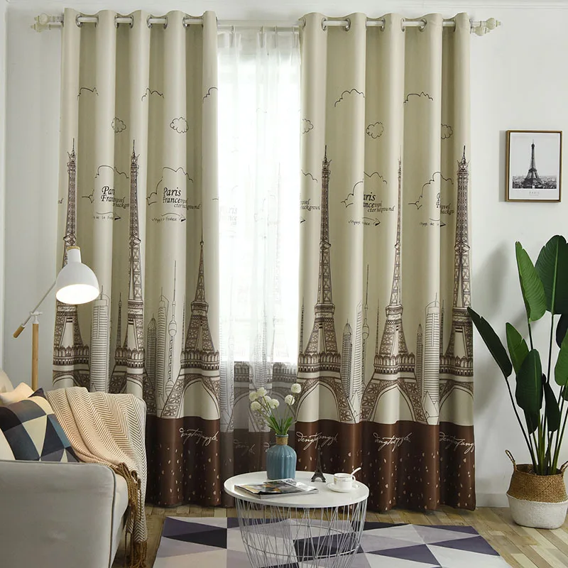 Европа и Америка телефон в Париже Железная Ткань для гостиной Φ WP288 # WS|Занавески| |